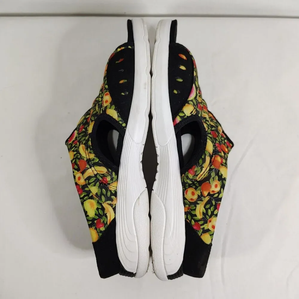 Easy Spirit Fruit Print Slip On Comfort Sandals Mules Women’s 9.5 Casual Shoes